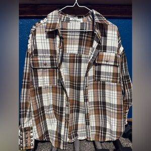 Boutique studded flannel